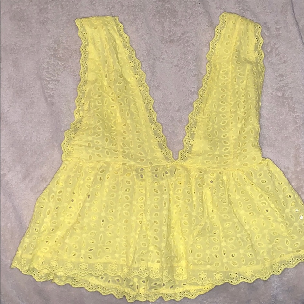 Low cut peplum